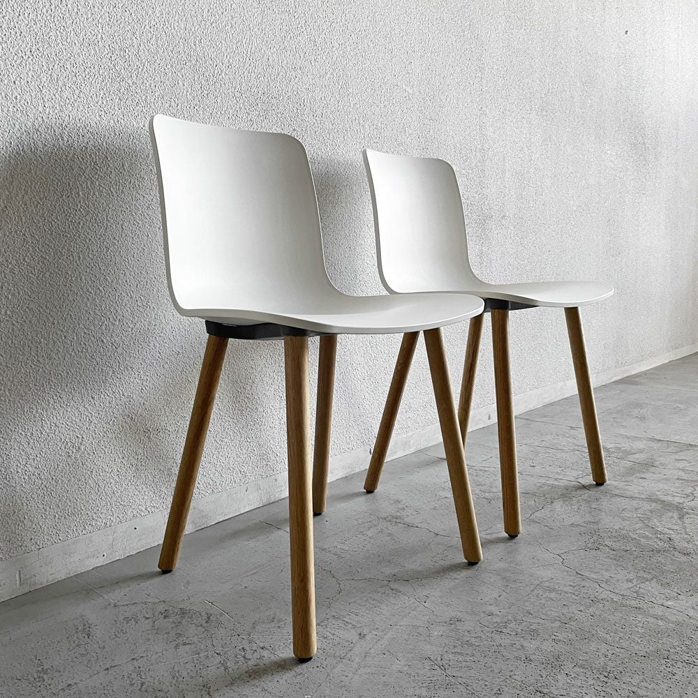 ヴィトラ vitra ハルウッド HAL WOOD サイドチェア ダイニングチェア ホワイト ナチュラルオーク ジャスパー・モリソン 現行定価¥78,100- B 〓