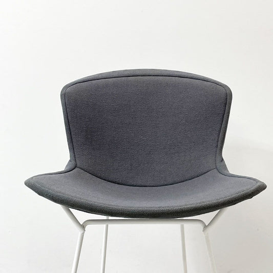 ノル Knoll 420 サイドチェア ワイヤーチェア ダイニングチェア ホワイト × グレー ファブリック フルカバー仕様 ハリー・ベルトイア ミッドセンチュリー ビンテージ B ●