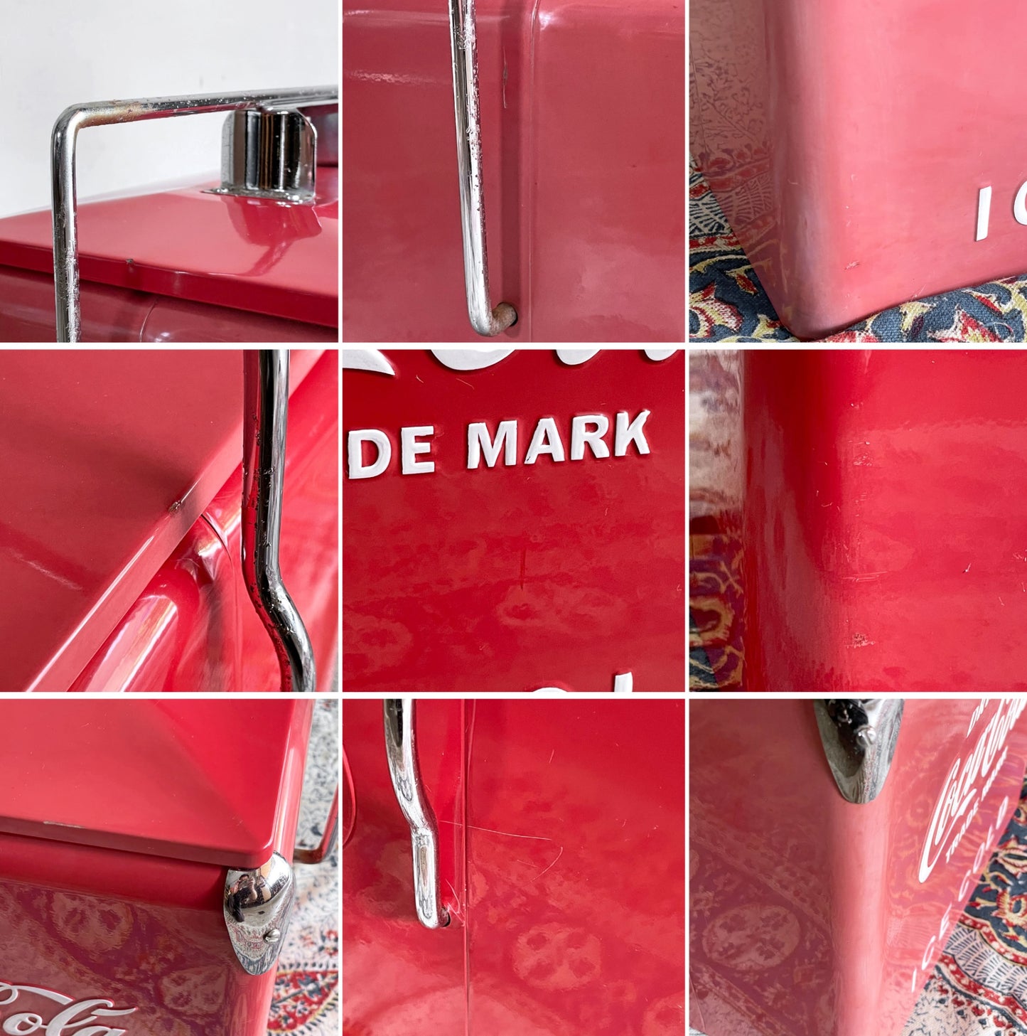 コカ・コーラ Coca-Cola ピクニックストレージ Picnic Storage クーラーボックス エンボスロゴ レッド 復刻品 ■