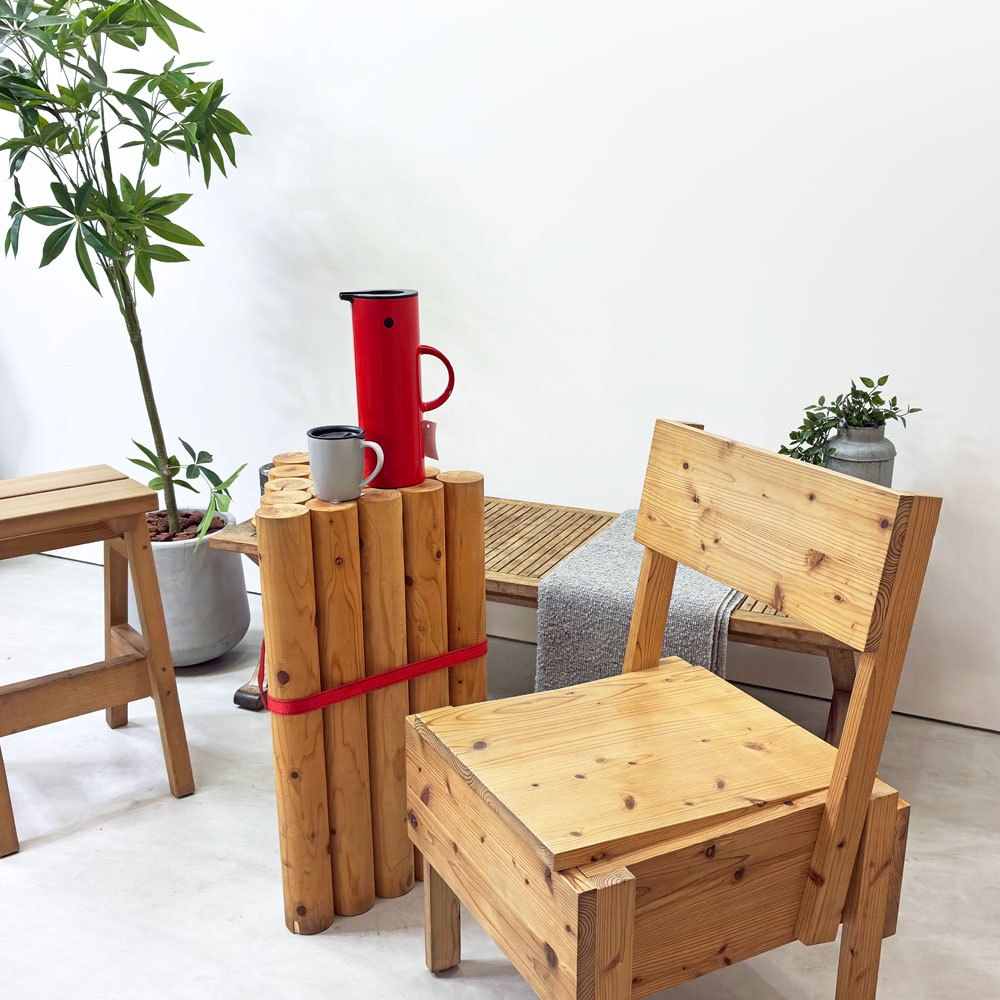 エンツォマーリ Enzo Mari デザイン セディア チェア SEDIA 1 CHAIR ダイニングチェア 国産杉材使用 工房製作品 ●