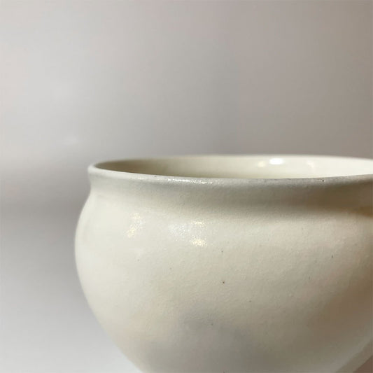 鈴木環 ピジョンカップ M 現代作家 陶芸家 ホワイト 小鉢 器 B ★