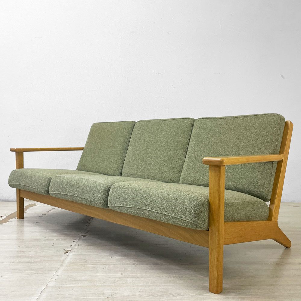 展示品 ウニコ ヴィスカ 3人掛けソファ オーク材 北欧 トリプルソファ