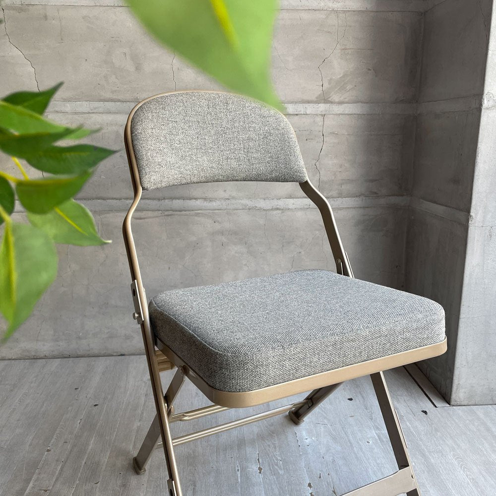 クラリン CLARIN フォールディングチェア FOLDING CHAIR フルクッション グレイヘザー 折りたたみ アメリカ製 P.F.S.取扱 定価¥30,800- ♪
