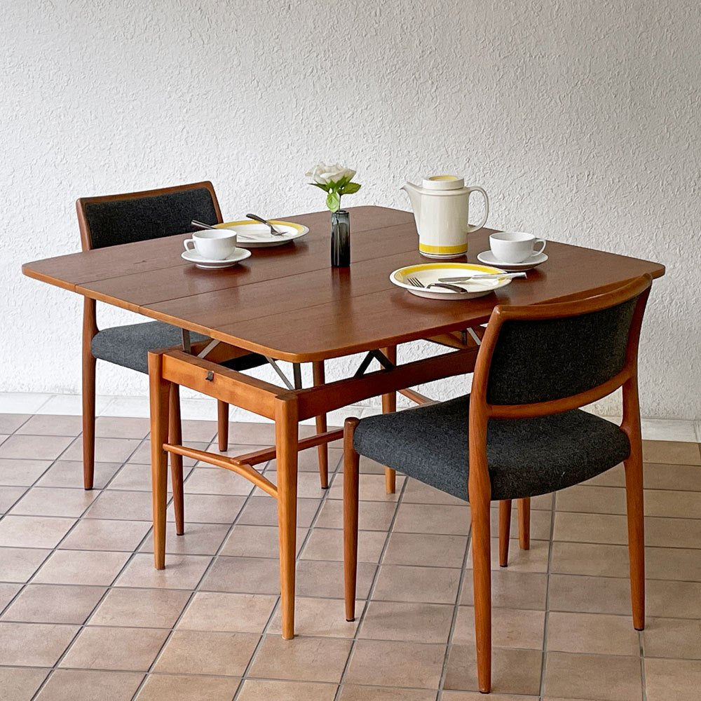 Emmaboda Mobelfabrik EM-Bordet エレベーターコーヒーテーブル エクステンション&昇降式 ビンテージ 北欧家具 スウェーデン ◇