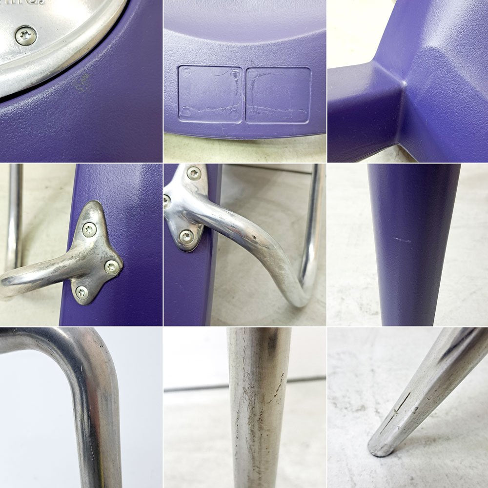 ヴィトラ Vitra ルイ20 Louis 20 スタッキングチェア ダイニングチェア アーム付 パープル フィリップスタルク Philippe Starck モダン ミニマル ミッドセンチュリー ●