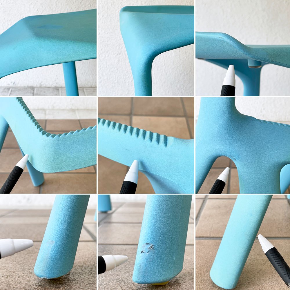 プランク PLANK ミウラスツール MIURA stool ハイスツール スタッキング ライトブルー コンスタンチン・グルチッチ 定価¥29,590- ◇