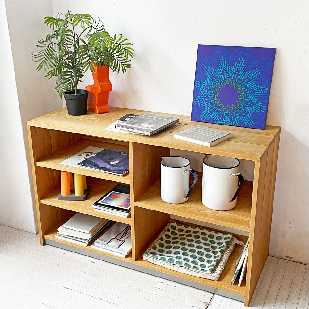 イデー IDEE プランクス PLANX サイドボード1 Sideboard1 タモ無垢材 オープンシェルフ AVボード ブックシェルフ 廃盤 ★