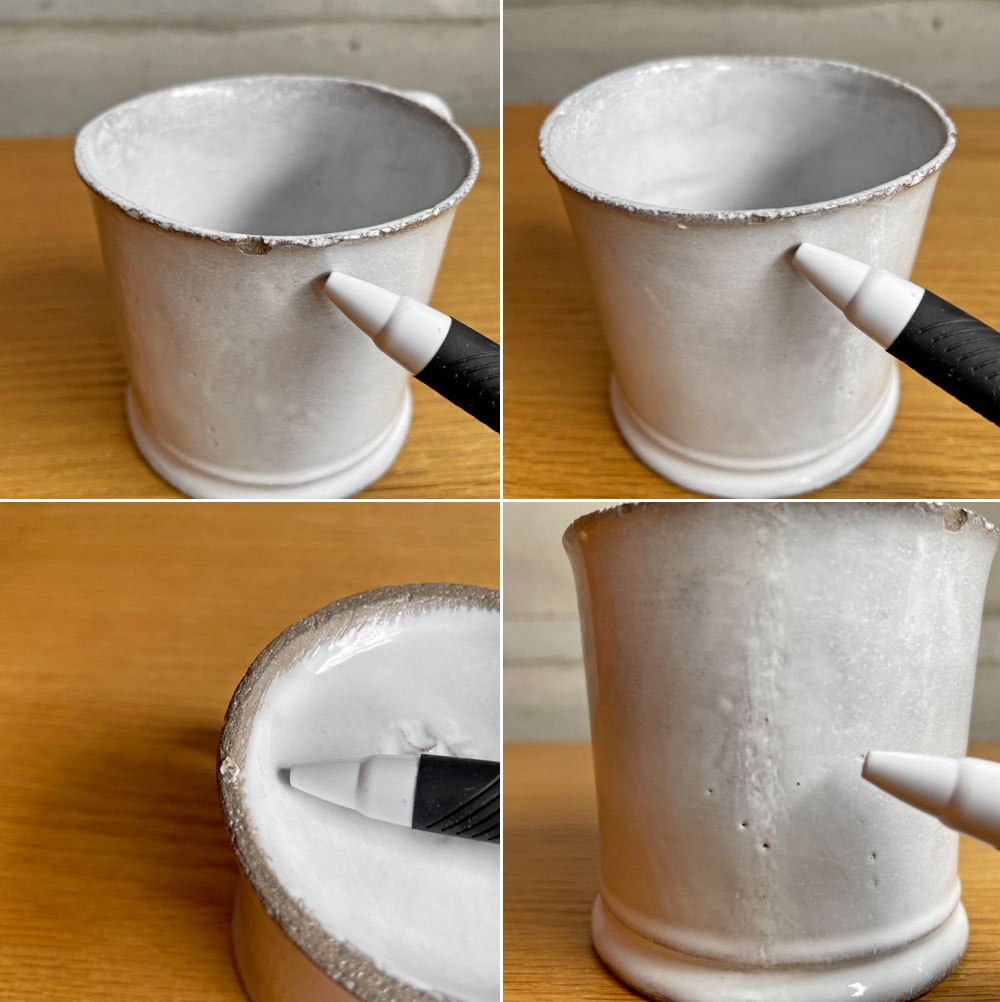 アスティエ・ド・ヴィラット Astier de Villatte コルベール Colbert コーヒーカップ H7.5cm フランス 陶器 定価¥22,770- A ♪