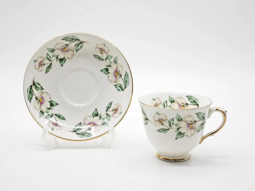 クラウンスタッフォードシャー Crown Staffordshire カップ＆ソーサー C/S 花柄 ホワイト UKビンテージ Vintag –  TOKYO RECYCLE imption