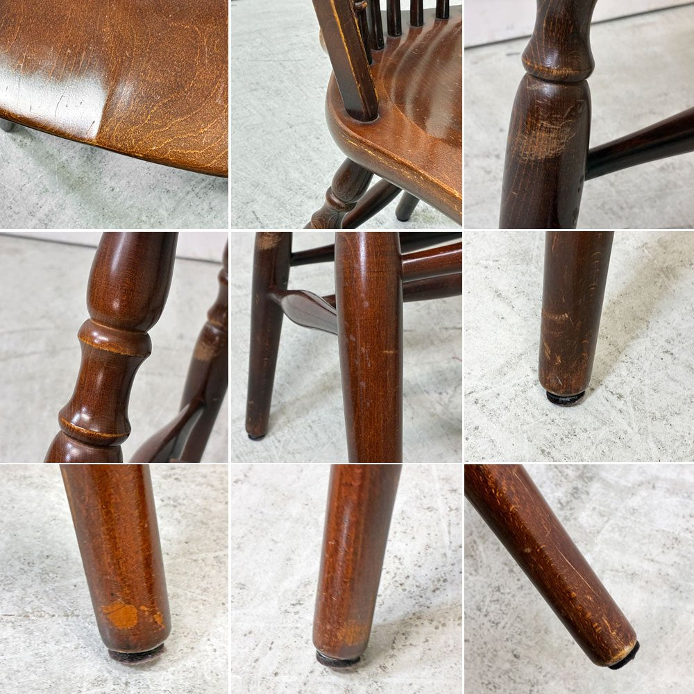 秋田木工 AKIMOKU ビンテージ vintage プレースバッグ ウィンザーチェア ダイニングチェア スポーク クラシカル 英国スタイル A ●