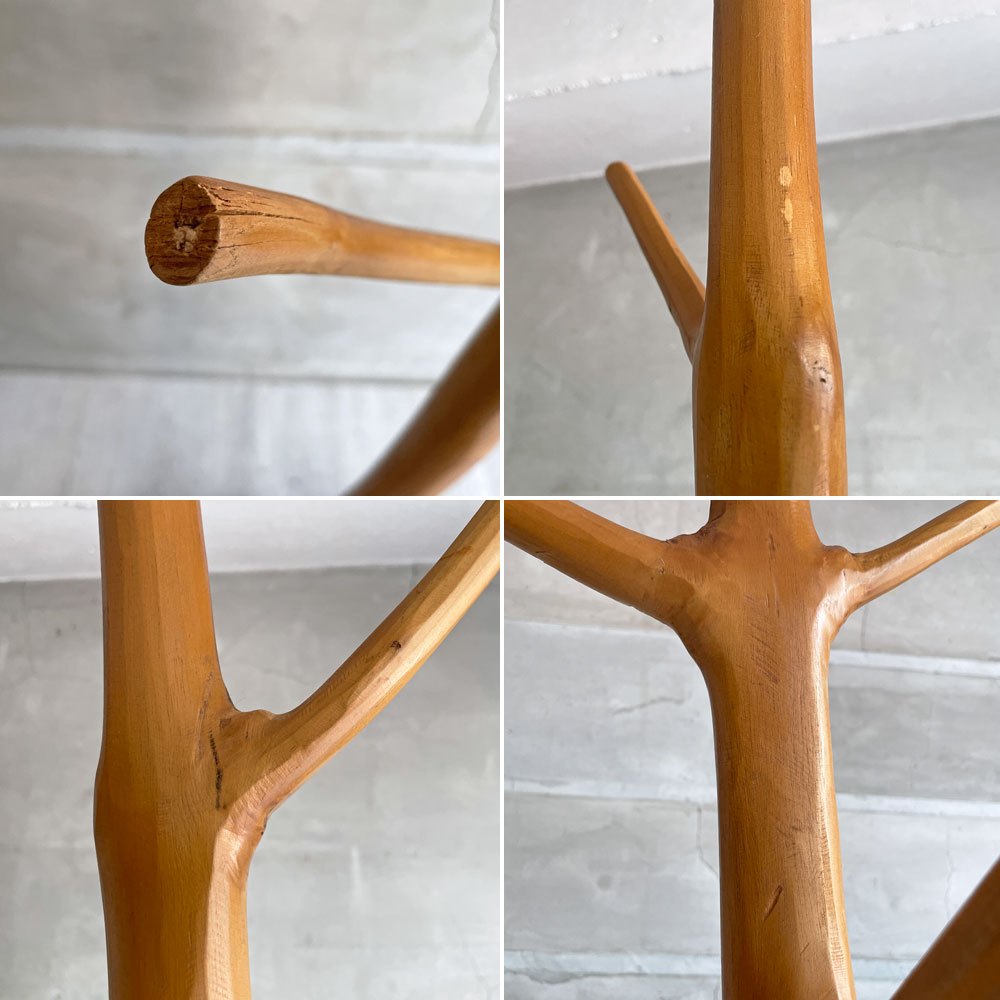 ループ LOOP チーク ポールハンガー コートスタンド チーク無垢材 H199cm ナチュラルデザイン ハンドメイド アジアン家具 バリ家具 ♪