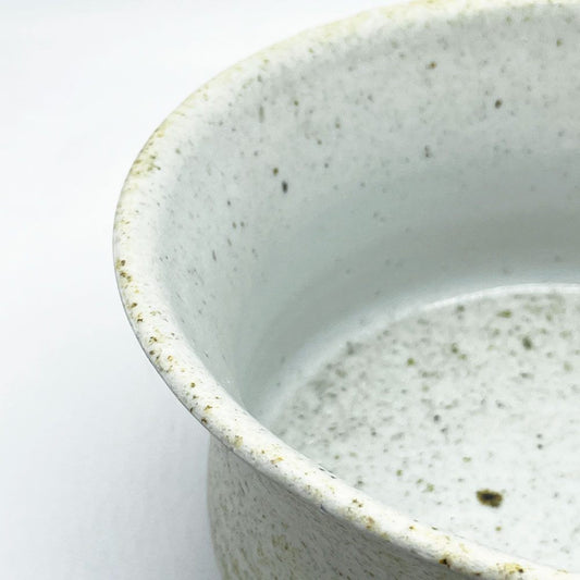 壷田和宏・亜矢 白磁 大鉢 Φ22.5x10cm 現代作家 ●