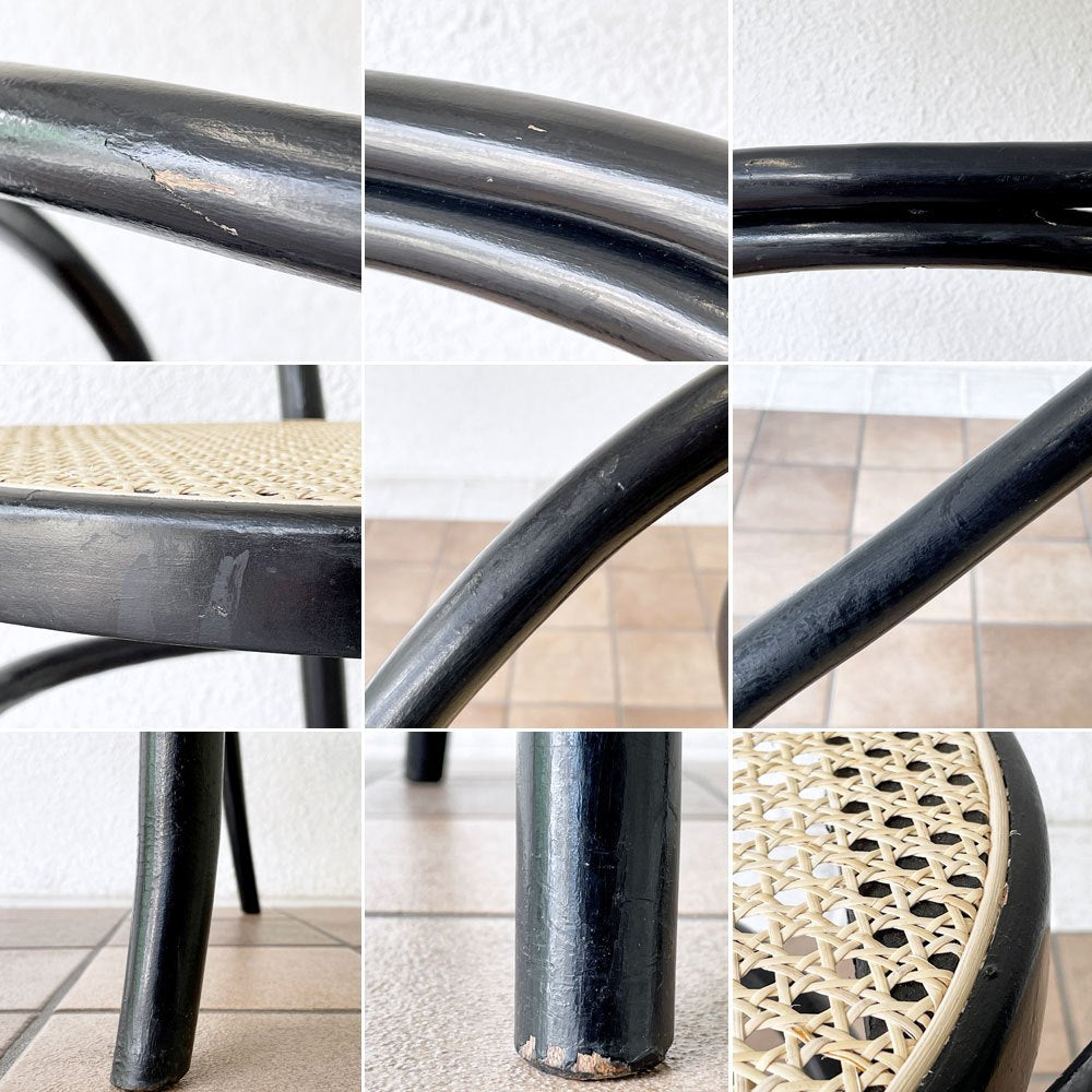 トーネット THONET ビンテージ No.209 ベントウット アームチェア コルビジェチェア ヴィエナチェア ダイニングチェア ラタンシート ◇