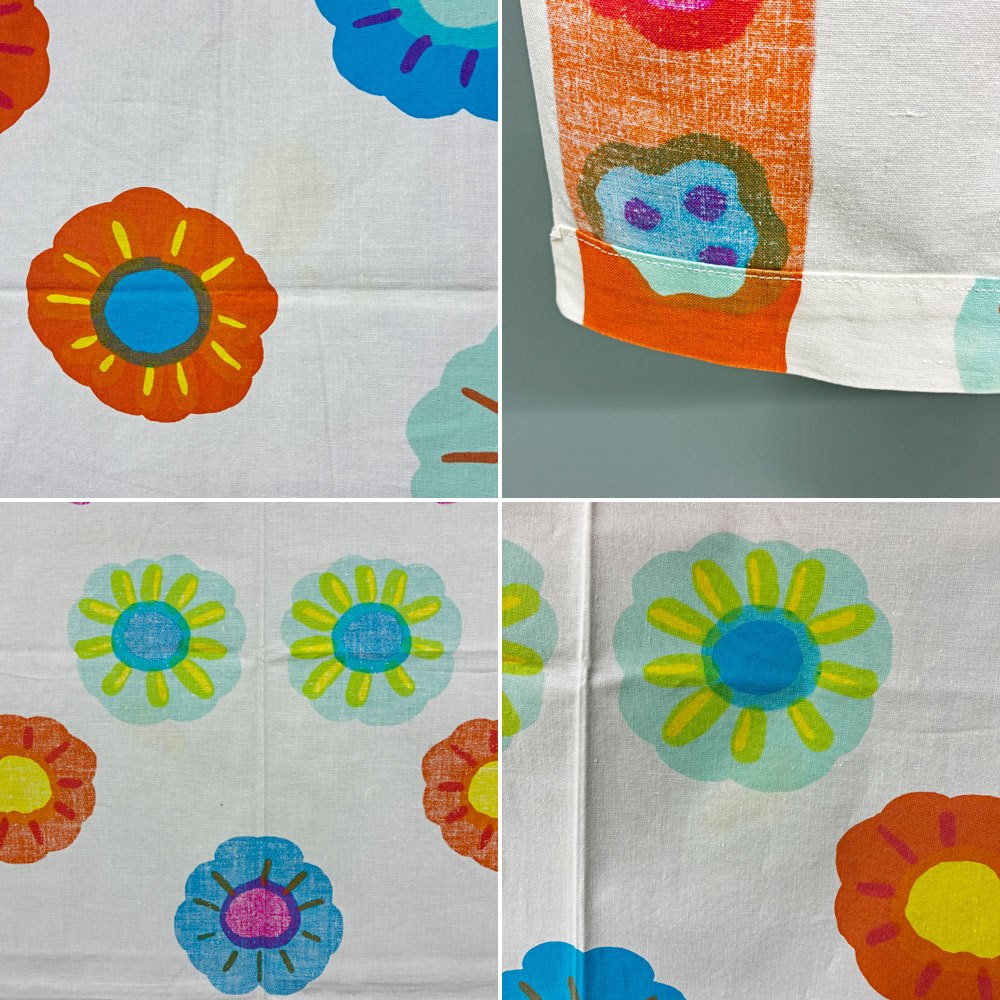 マリメッコ marimekko Nekku 生地 ファブリック 脇坂克二 Katsuji Wakisaka フィンランドビンテージ 132×192cm ◎
