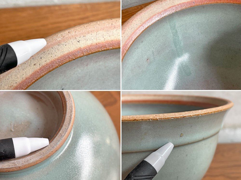 マルガレーテンヘーエ Keramische Werkstatt Margaretenhohe 李英才 蓋つき スープ碗 小 11 x 20 cm グレー 現代作家 未使用品 ♪