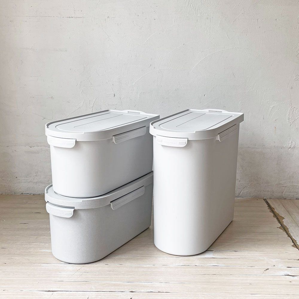タッパーウェア Tupperware キッチンキーパー お米 10kg 密閉収納 2重蓋 保存容器 ライトグレー 廃盤 未使用品 ★