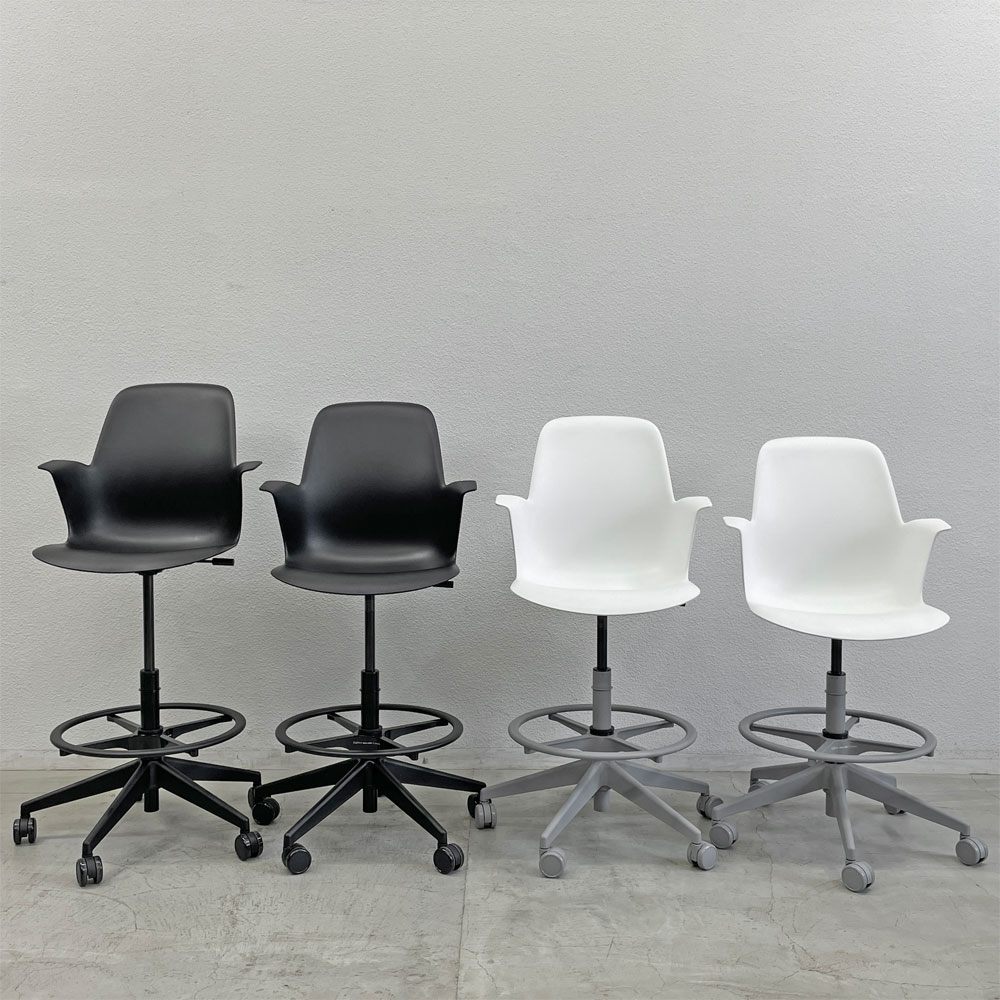 スチールケース Steelcase ノード ファイブスター スツール Node FIVE-STAR STOOL ハイスツール 製図チェア キャスター オフィス 定価約87,000円C 〓