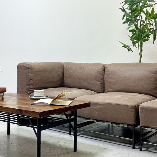 ジャーナルスタンダードファニチャー j.s.F ラバルセクショナルソファ LAVAL SECTIONAL SOFA 3Pソファ スチール レザー調ファブリック 工業系 ●