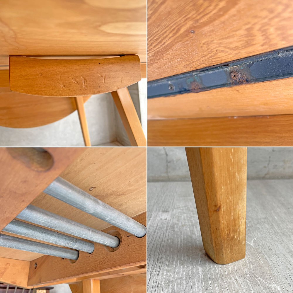 アーコール ERCOL ドロップリーフテーブル DROP LEAF TABLE ダイニングテーブル オーバルテーブル バタフライ エルム材 英国家具 ♪