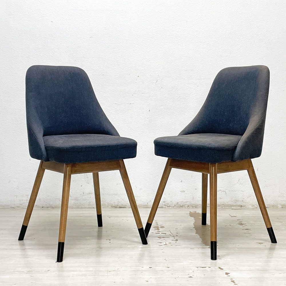 ジャーナルスタンダードファニチャー journal standard Furniture j.s.F バワリー BOWERY ダイニングチェア ファブリック 定価¥30,800- A ●