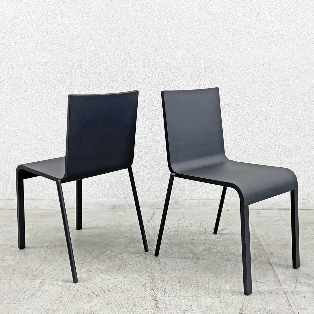 ヴィトラ vitra. ゼロスリー .03 ダイニングチェア スタッキングチェア マールテン・ヴァン・セーヴェレン Maarten Van Severen ブラック 定価81,400円 〓