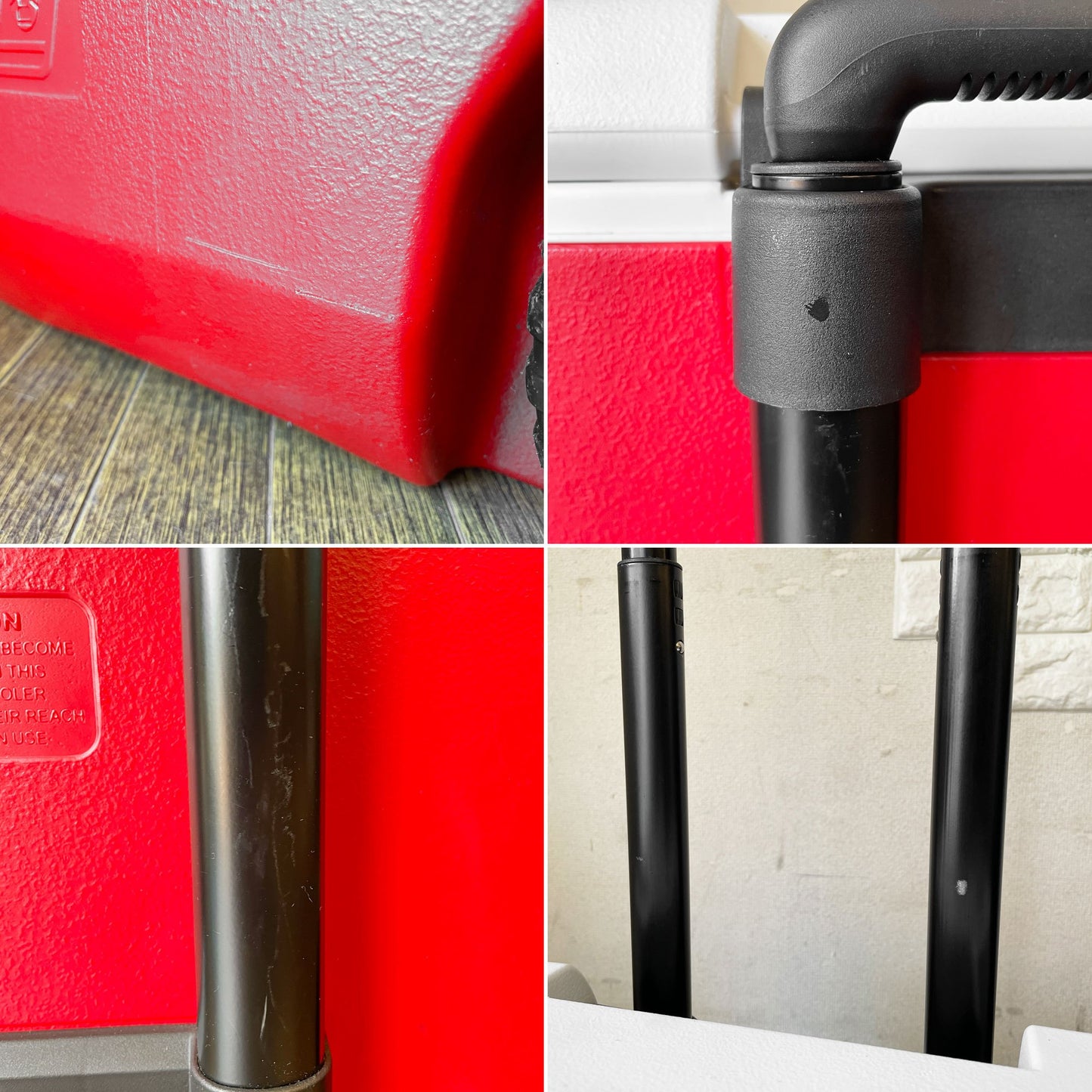 コールマン Coleman ハードクーラー COOLER 60QT WHLD AP20 ホイール レッド×ホワイト 56L 車輪付 アウトドア 定価¥10,890- ◎