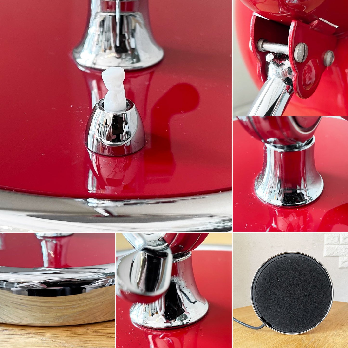フリッツハンセン Fritz Hansen カイザーイデル KAISER IDELL テーブルライト 6631-T LUXUS ルビーレッド クリスチャン・デル Christian Dell 定価¥135,080- ◎