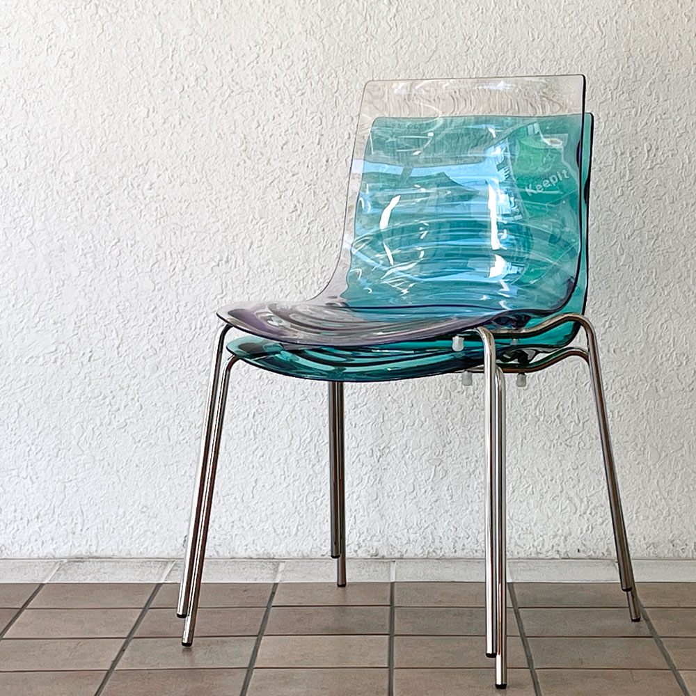 カリガリス コヌビア Calligaris connubia ロゥ L'EAU ダイニングチェア トランスペアレントアクアマリン Archirivolto イタリア モダンデザイン ◇