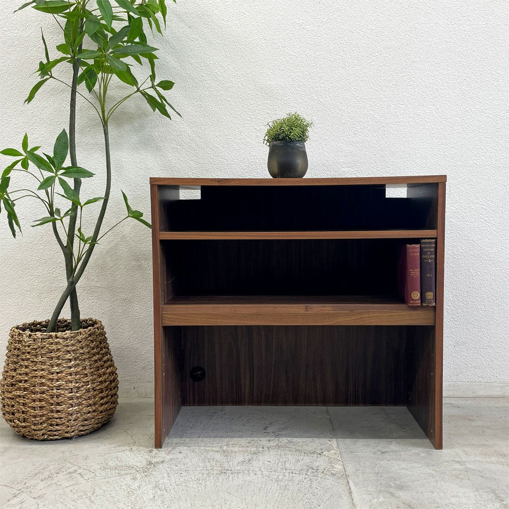 無印良品 MUJI 木製シェルフ キャビネット カウンターデスク キッチンカウンター ウォールナット材 〓