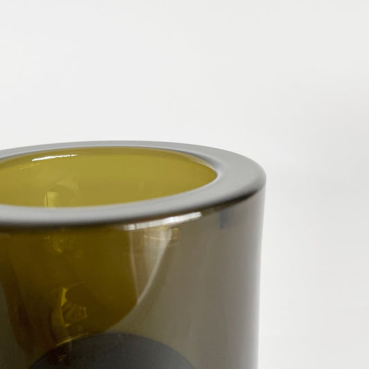 イッタラ iittala マリメッコ marimekko キビ kivi キャンドルホルダー オリーブ 60mm ガラス ヘイッキ・オルヴォラ フィンランド 北欧雑貨 箱付 ■