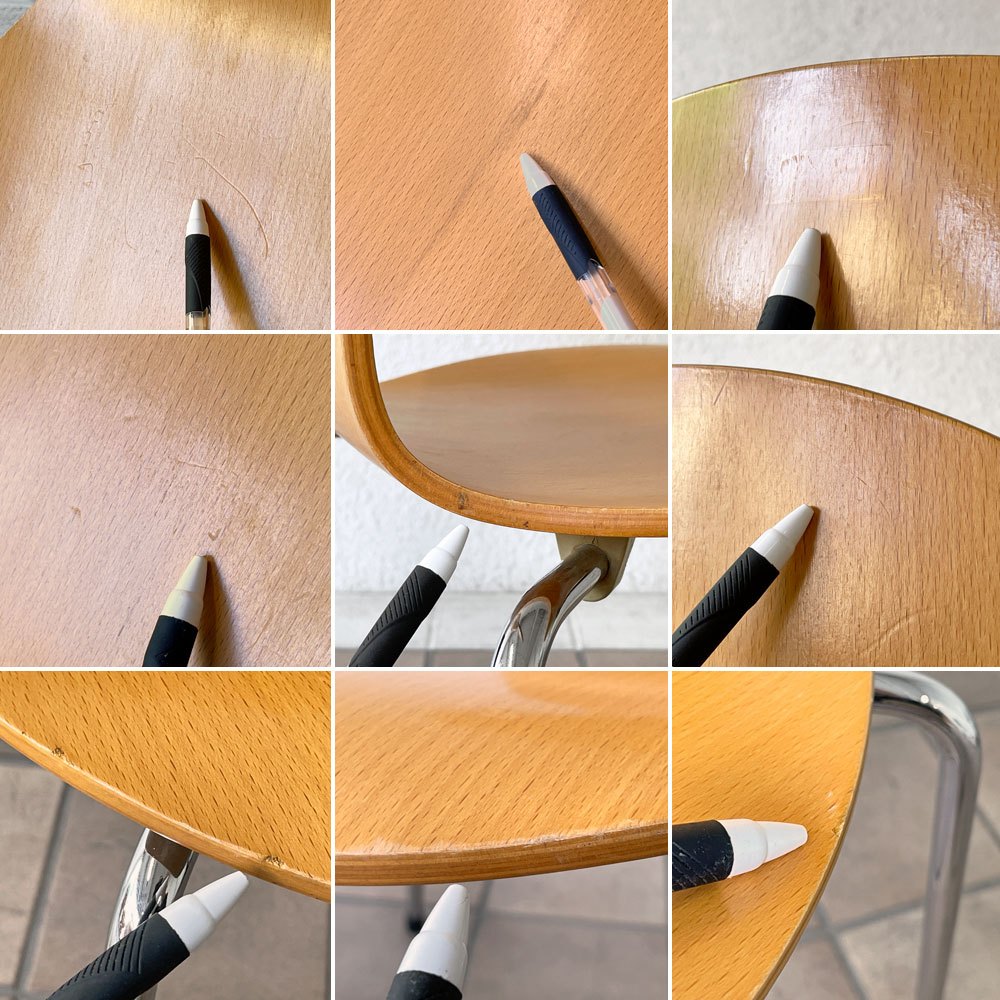 フリッツハンセン Fritz Hansen アントチェア 4本脚 ナチュラルビーチ ラッカー アルネ・ヤコブセン 北欧家具 A ◇