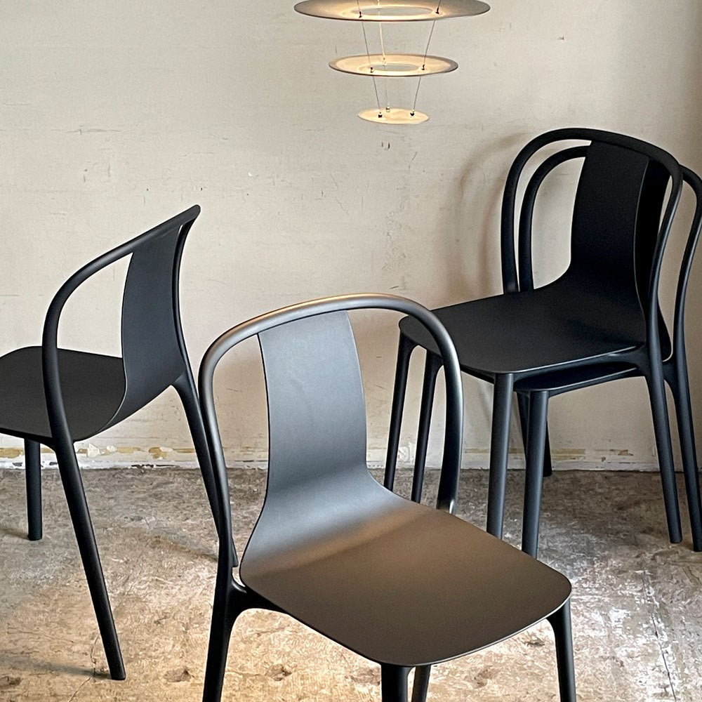 ヴィトラ Vitra ベルヴィルチェア Belleville Chair ダイニングチェア スタッキングチェア ディープブラック ロナン & エルワン・ブルレック A ■