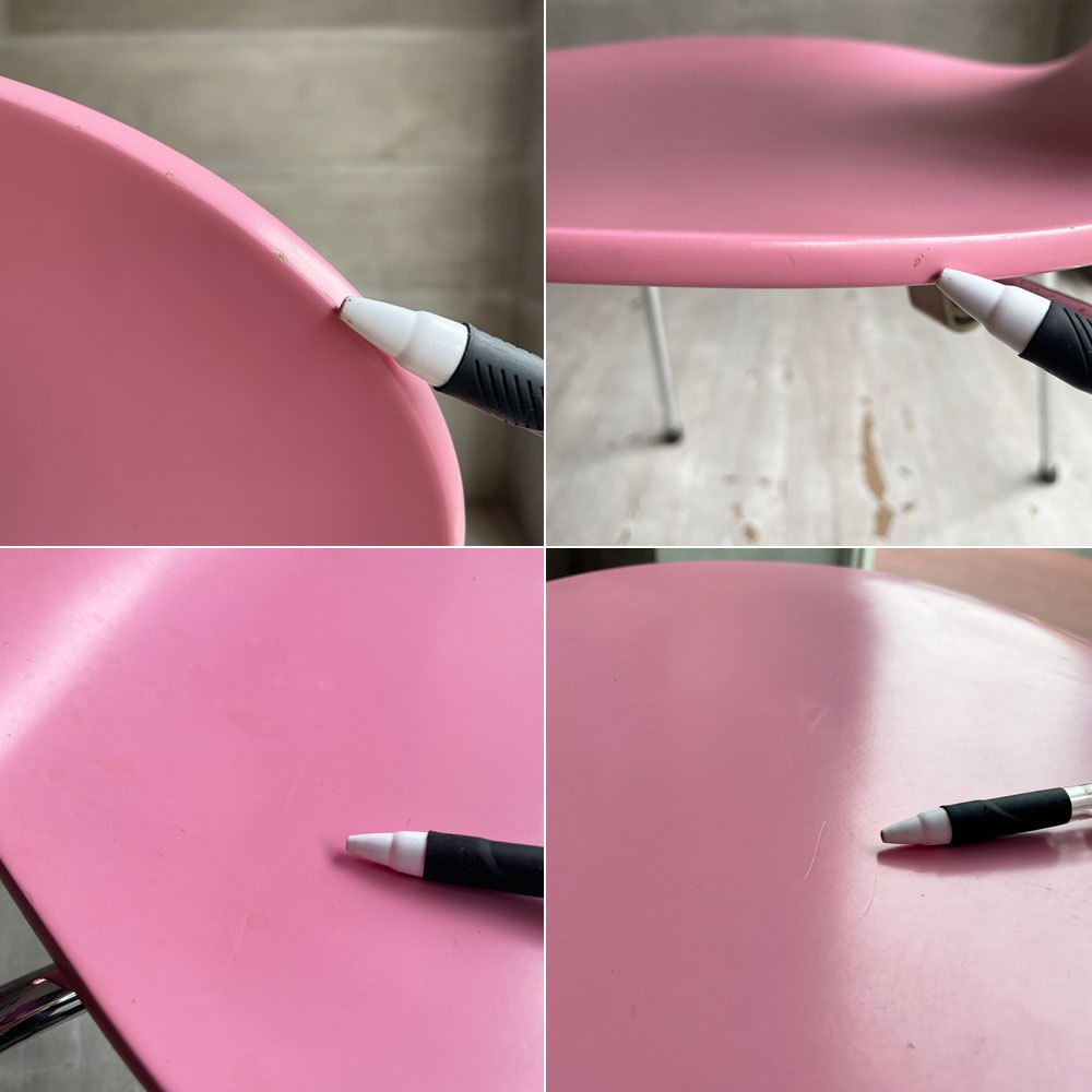 フリッツハンセン Fritz Hansen アントチェア 4本脚 ローズ ラッカー仕上げ アルネ・ヤコブセン 北欧家具 廃番カラー 定価¥56,980- ♪