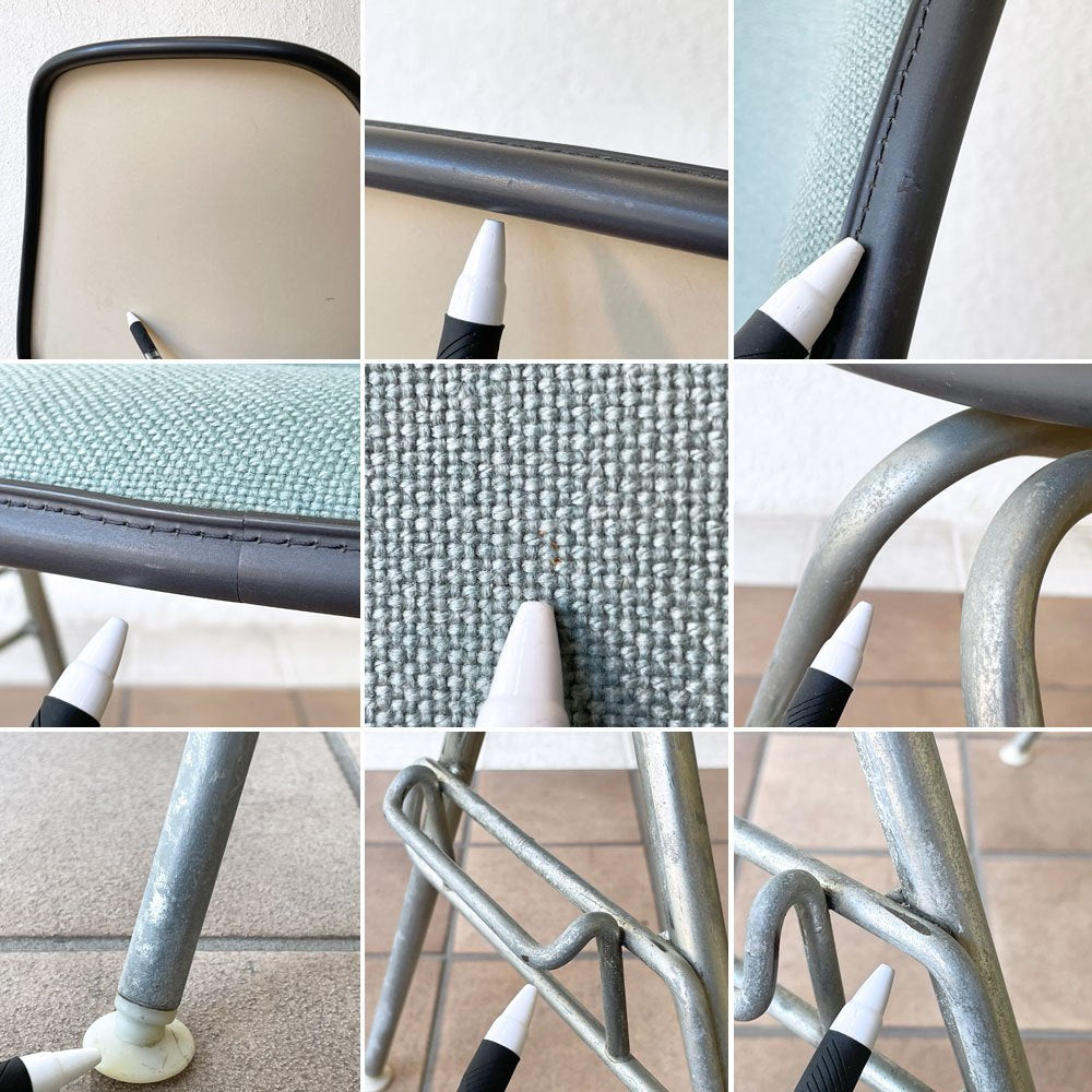 ハーマンミラー Herman Miller サイドシェルチェア セカンド 2nd FRP アプホルスター ファブリック スタッキングベース イームズ ビンテージ ◇