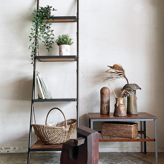ジャーナルスタンダードファニチャー j.s.F シノン CHINON LADDER SHELF ラダーシェルフ ディスプレイラック 4段 杉古材 インダストリアル ■