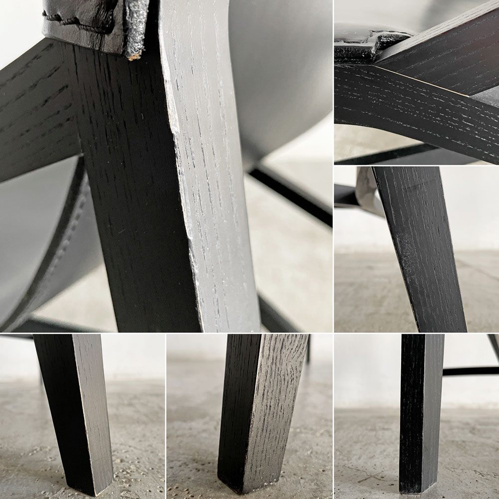 カッシーナ Cassina グランドツアー Grand Tour ピロッタ 470 PILOTTA ラウンジチェア レザーシート ブラック ロドルフォ・ドルドーニ 参考価格33万円 廃番 B 〓