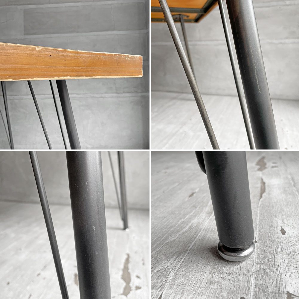 クラッシュゲート CRASH GATE ノットアンティークス knot antiques フランクⅢ FRANKⅢ ダイニングテーブル パイン古材×スチール W135 廃番 ♪