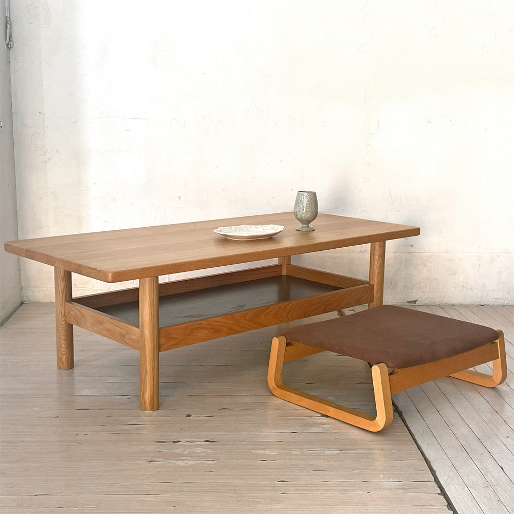 イデー IDEE ディモンシュ ローテーブル DIMANCHE LOW TABLE ホワイトオーク無垢材×グリーンブラック コーヒーテーブル ナチュラルモダン ★