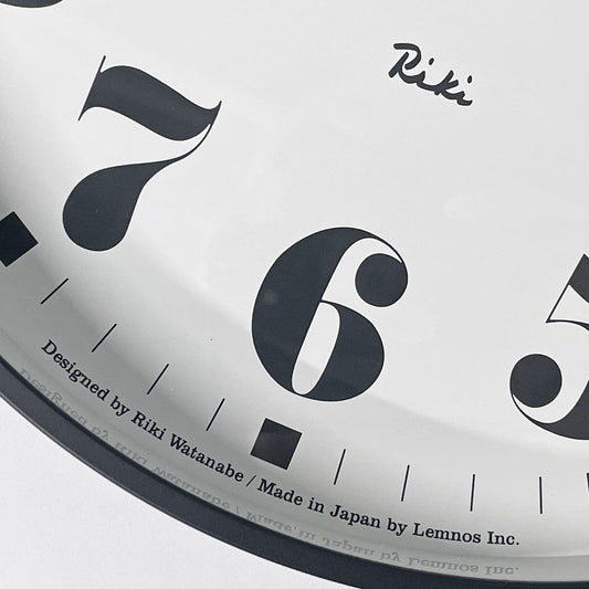 レムノス Lemnos リキ パブリック クロック RIKI PUBLIC CLOCK WR17-06 25.6cm 掛け時計 ウォールクロック クォーツ アルミ ガラス 渡辺力 日本製 ◎