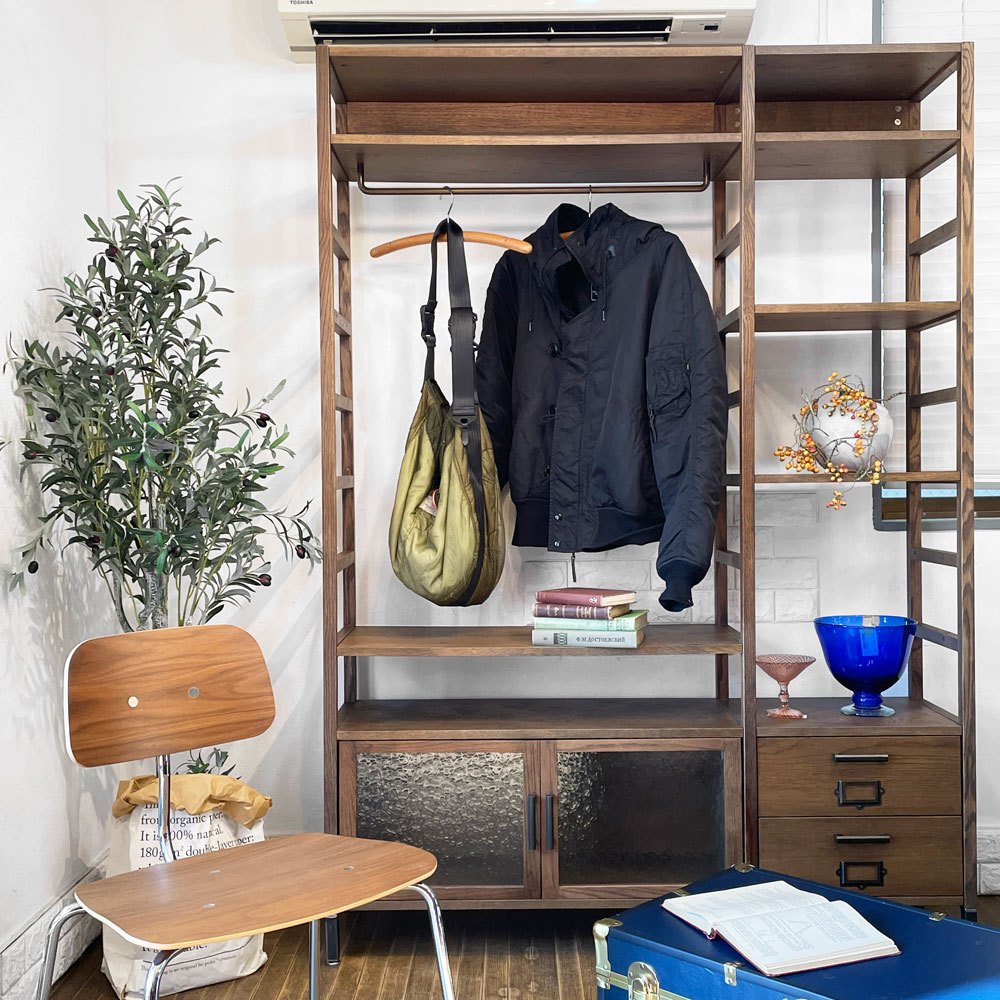 ジャーナルスタンダードファニチャー journal standard Furniture ノマド NoMad ユニットシェルフ ハンガー ハイタイプ オーク材 USビンテージスタイル ◎