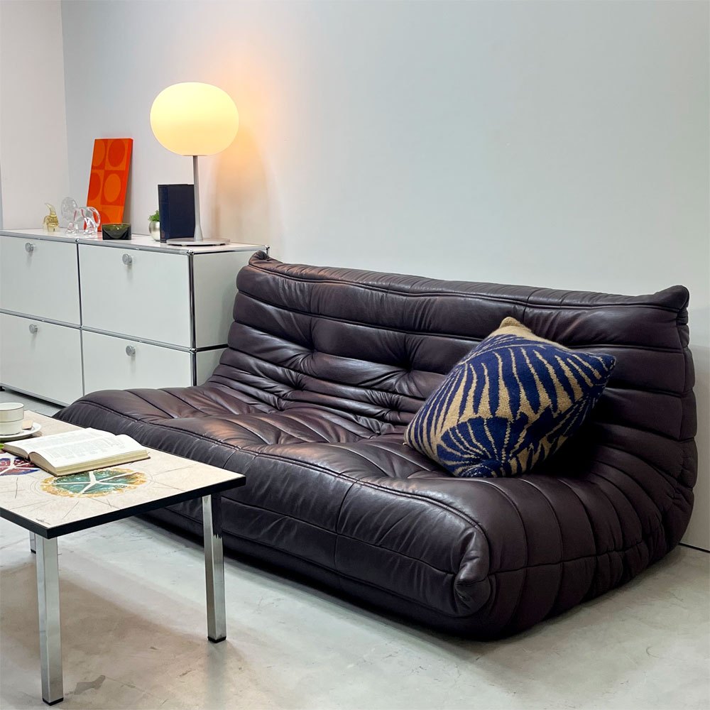 リーンロゼ ligne roset トーゴ TOGO 3Pソファ 3人掛けソファ 合成皮革 ミッシェル・デュカロワ Michel Ducaroy ●