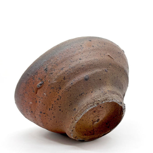 森岡成好 南蛮焼締 碗 鉢 ボウル 17cm 陶芸家 現代作家 ●