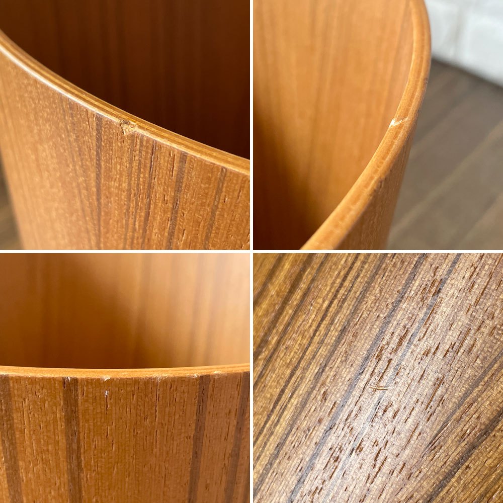 サイトーウッド SAITO WOOD ふた付きペーパーバスケット チークグレイン アユース材 Mサイズ ◎
