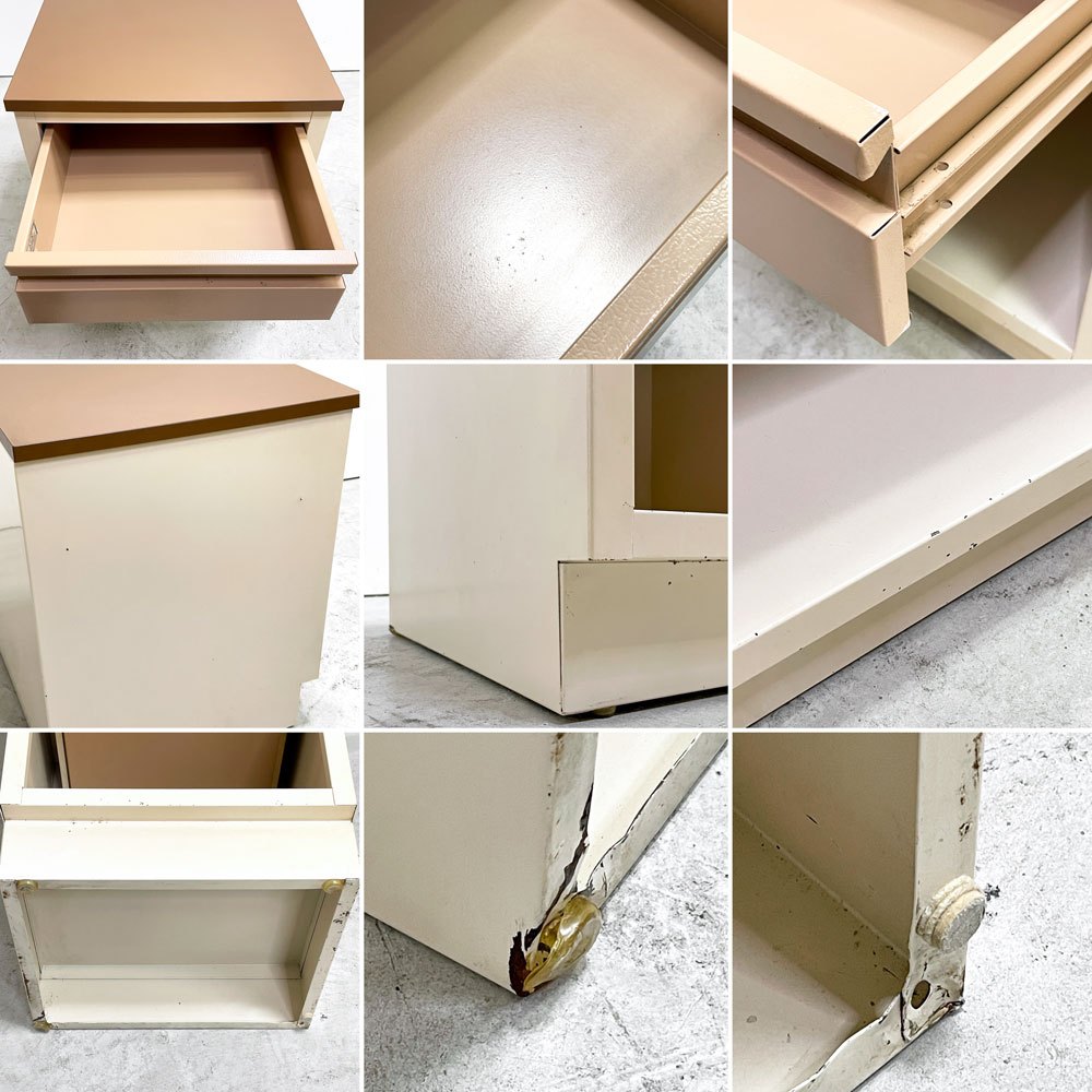 KLN STEEL PRODUCTS スチールワゴン サイドキャビネット サイドデスク スクエア 1ドロワー USビンテージ Vintage ●