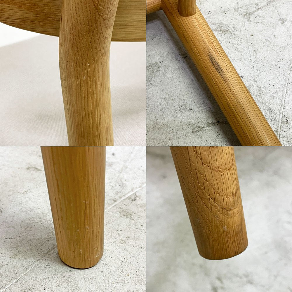 無印良品 MUJI 木製 リビングダイニング チェア 布座 オーク材プライウッド シンプルナチュラル D ●