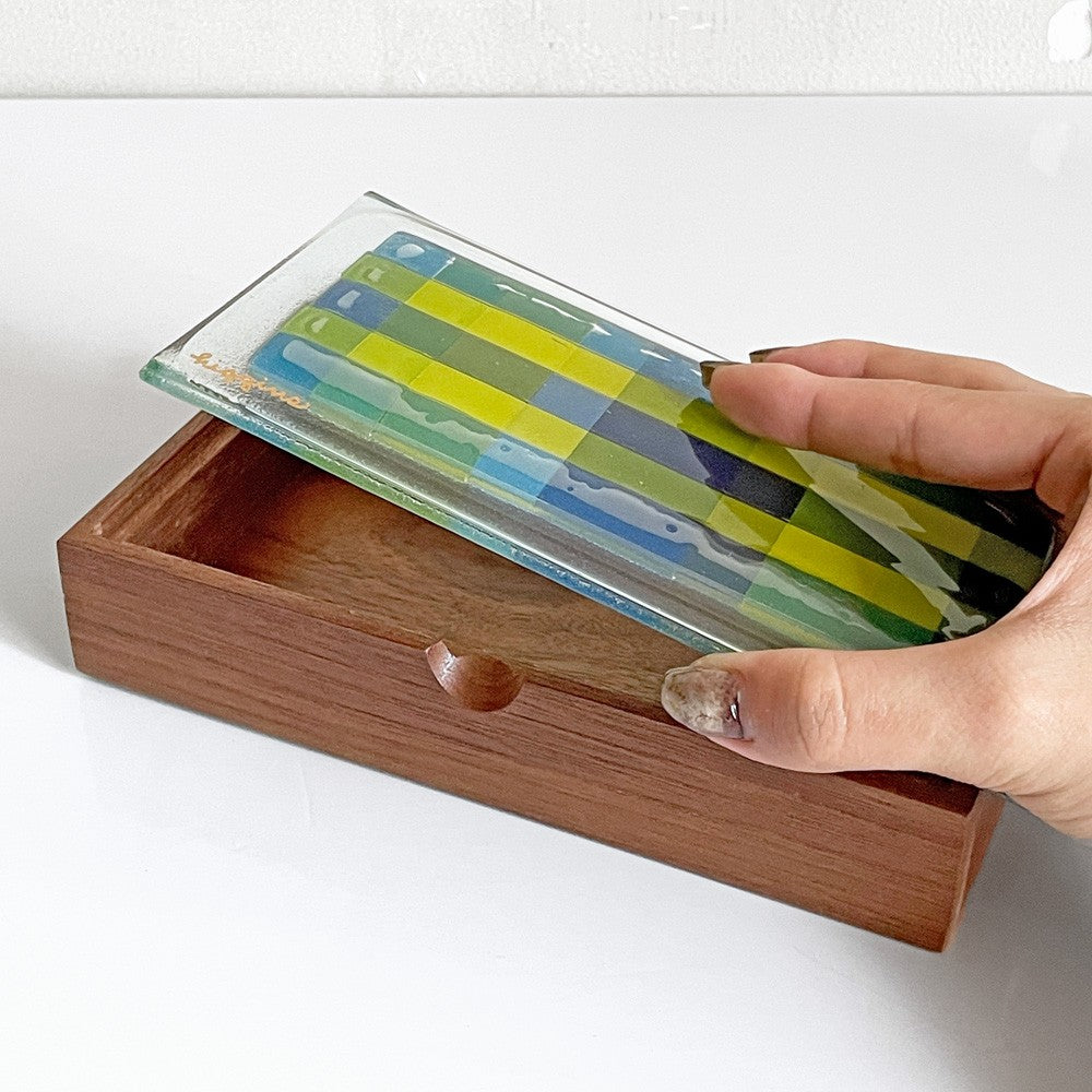 ヒギンスグラス Higgins Glass シガレットボックス Cigarette Box マイケル&フランシス・ヒギンズ Michael&Frances Higgins ビンテージ ミッドセンチュリー 希少 ■