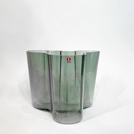 イッタラ iittala アルヴァ・アアルトコレクション ベース Alvar Aalto Collection Vase H160mm ダークグレー Jyvaskyla刻印入り 北欧雑貨 箱付 定価 ¥38,500- ★