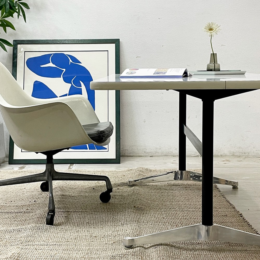ハーマンミラー Herman Miller コントラクトテーブル ワークデスク レクタングル W180cm C&R イームズ ミッドセンチュリー ●
