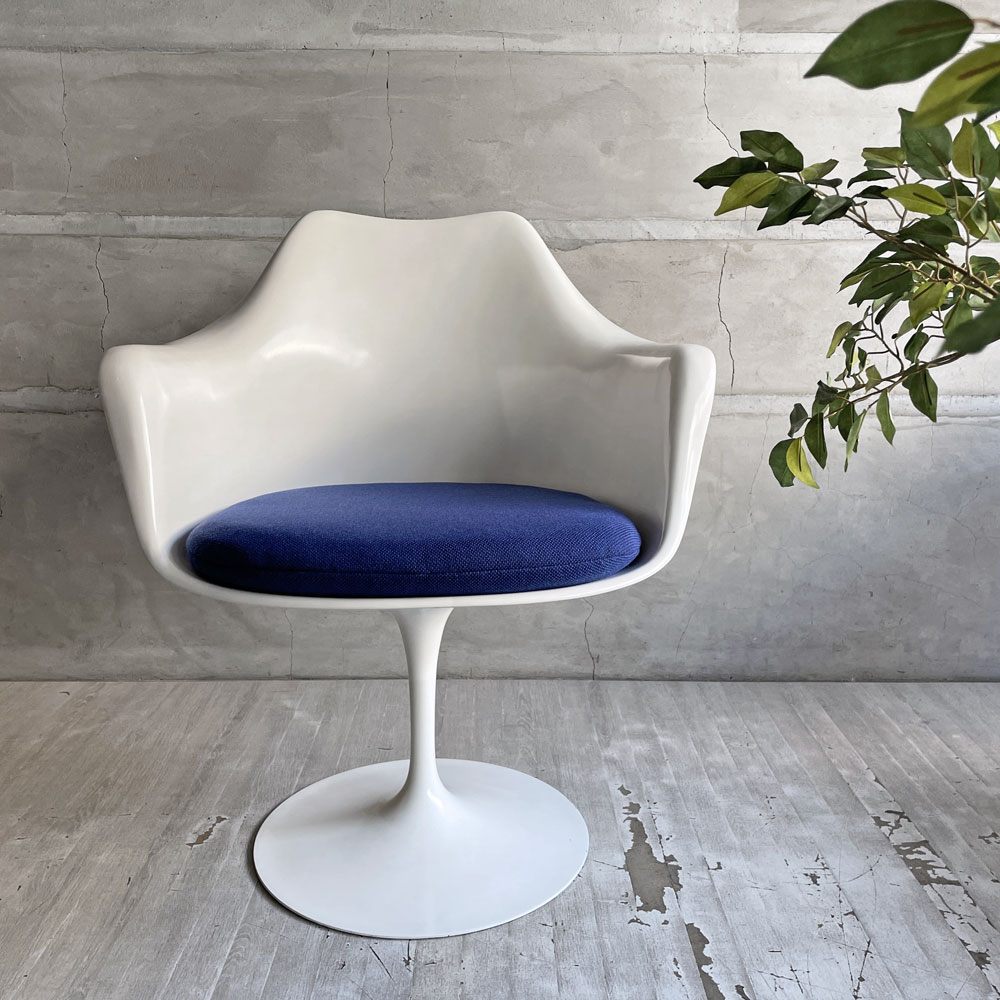 【@配送日要相談】Knoll チューリップアームチェア 回転式 ビンテージ ノル Knoll ビンテージ チューリップチェア アームダイニングチェア