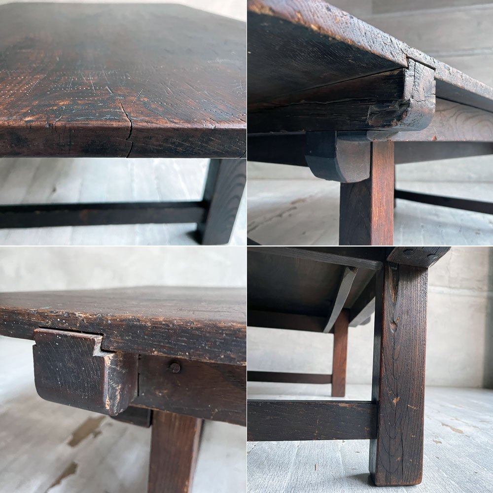 ジャパンビンテージ Japan Vintage ちゃぶ台 卓袱台 角ちゃぶ 座卓 折りたたみ 時代家具 和家具 古道具 ♪